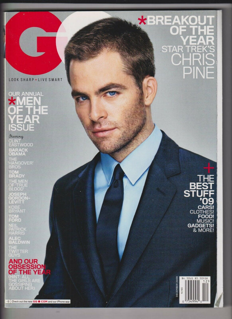 GQ Mag Chris Pine Men Of The Year Issue Barack Obama December 2009 030720nonr