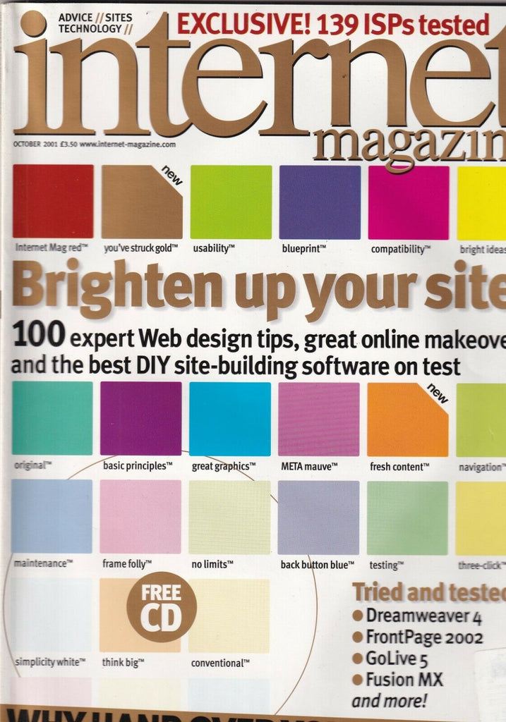 Internet Magazine Brighten Up Your Site October 2001 090319nonr