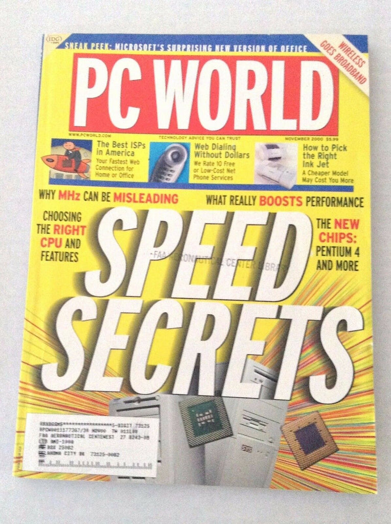 PC World Magazine Speed Secrets Pentium 4 New Chip November 2000 022717NONRH