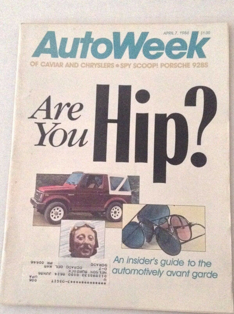 Autoweek Magazine Avant Garde Are You Hip April 7, 1986 011717RH