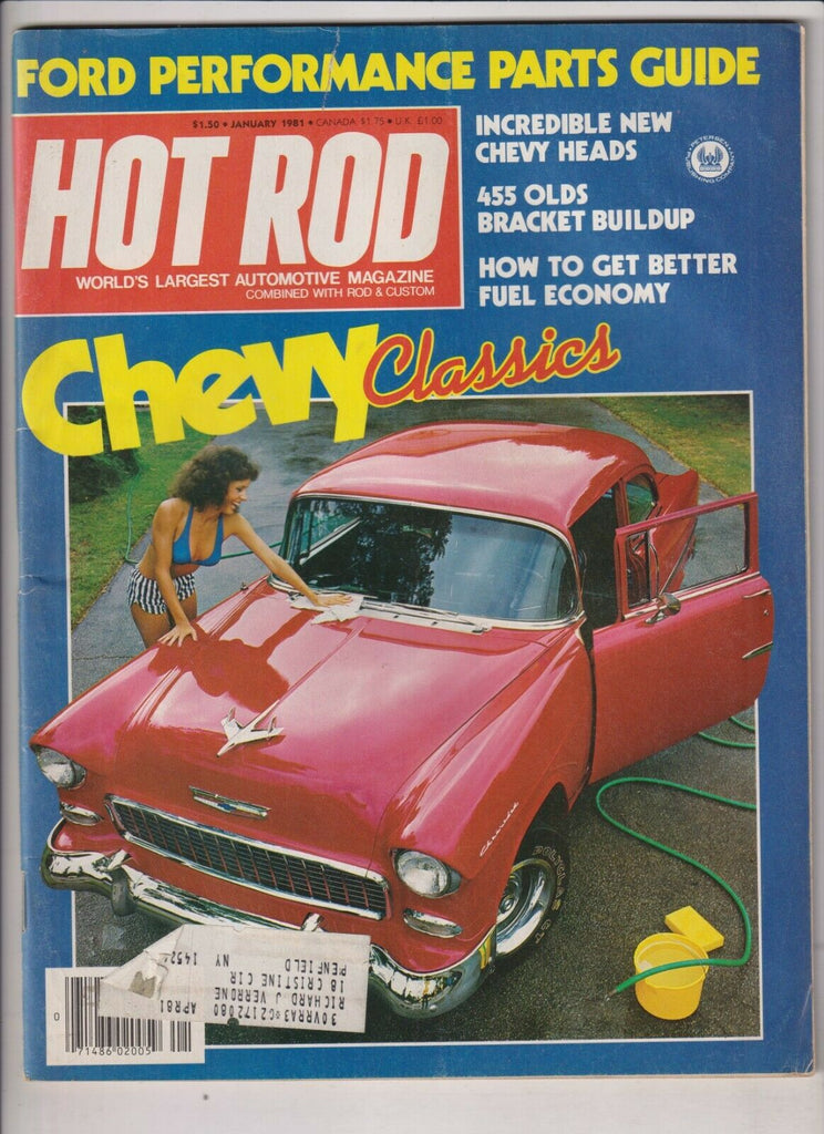Hot Rod Mag Mustangs Chevy Classics & Ford Parts Guide January 1981 031620nonr