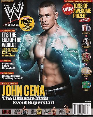 WWE Magazine December 2012 John Cena w/Poster EX 121015DBE