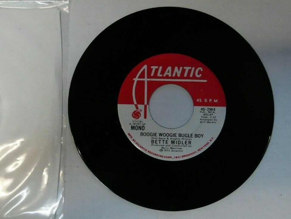Boogie Woogie Bugle Boy bette Midler 45 RPM #2964 022920LLE45