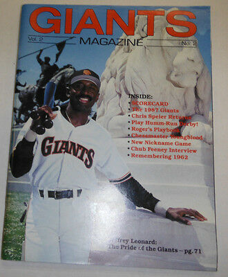 Giants Magazine Jeffrey Leonard Vol.2 No.2 092214R