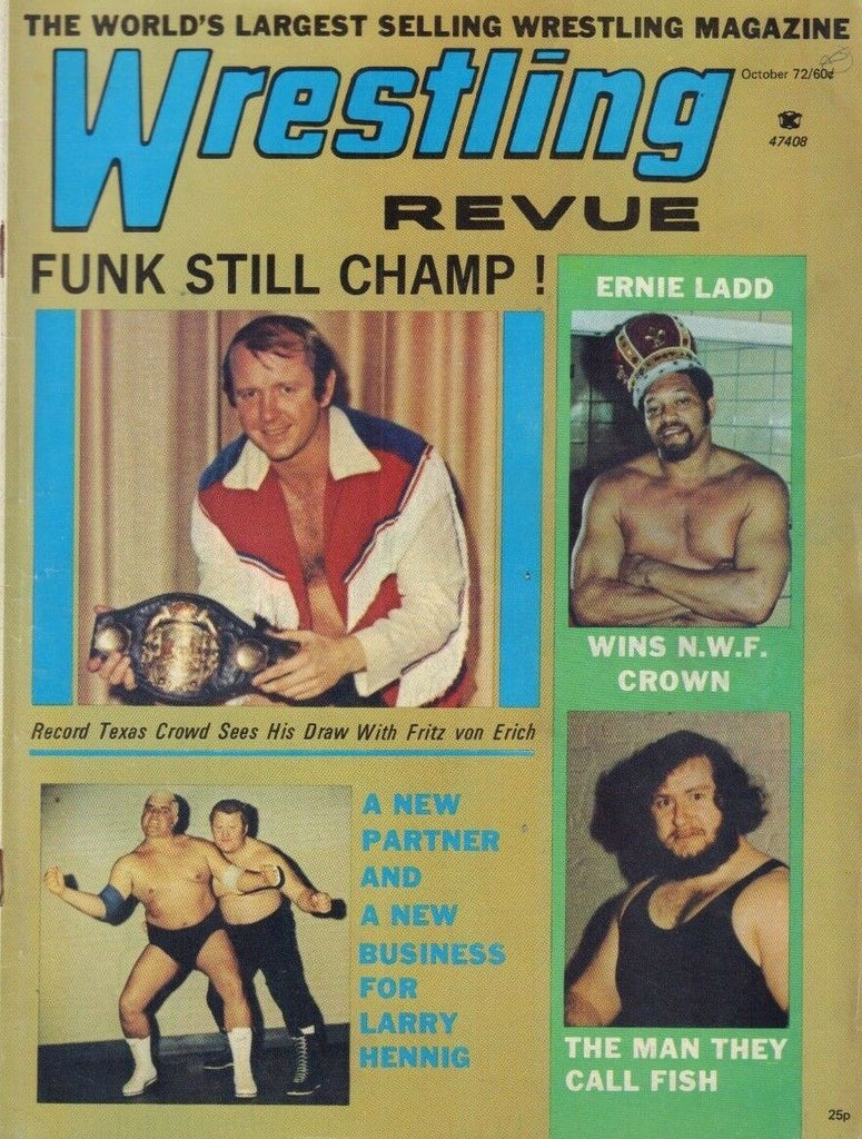 Wrestling revue October 1972 Dusty Rhodes Ernie Ladd Fritz Von Erich 010519DBE