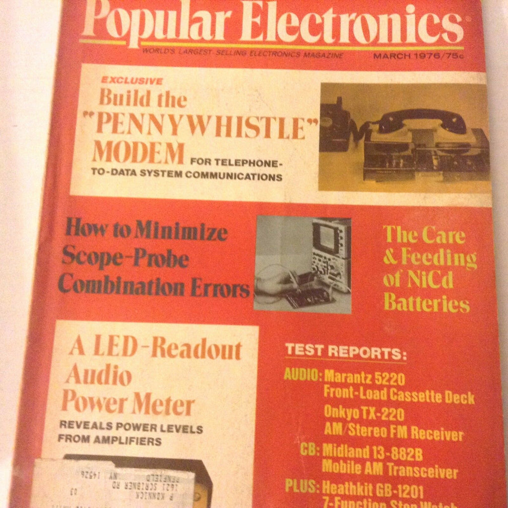 Popular Electronics Magazine Pennywhistle Modem March 1976 071917nonrh