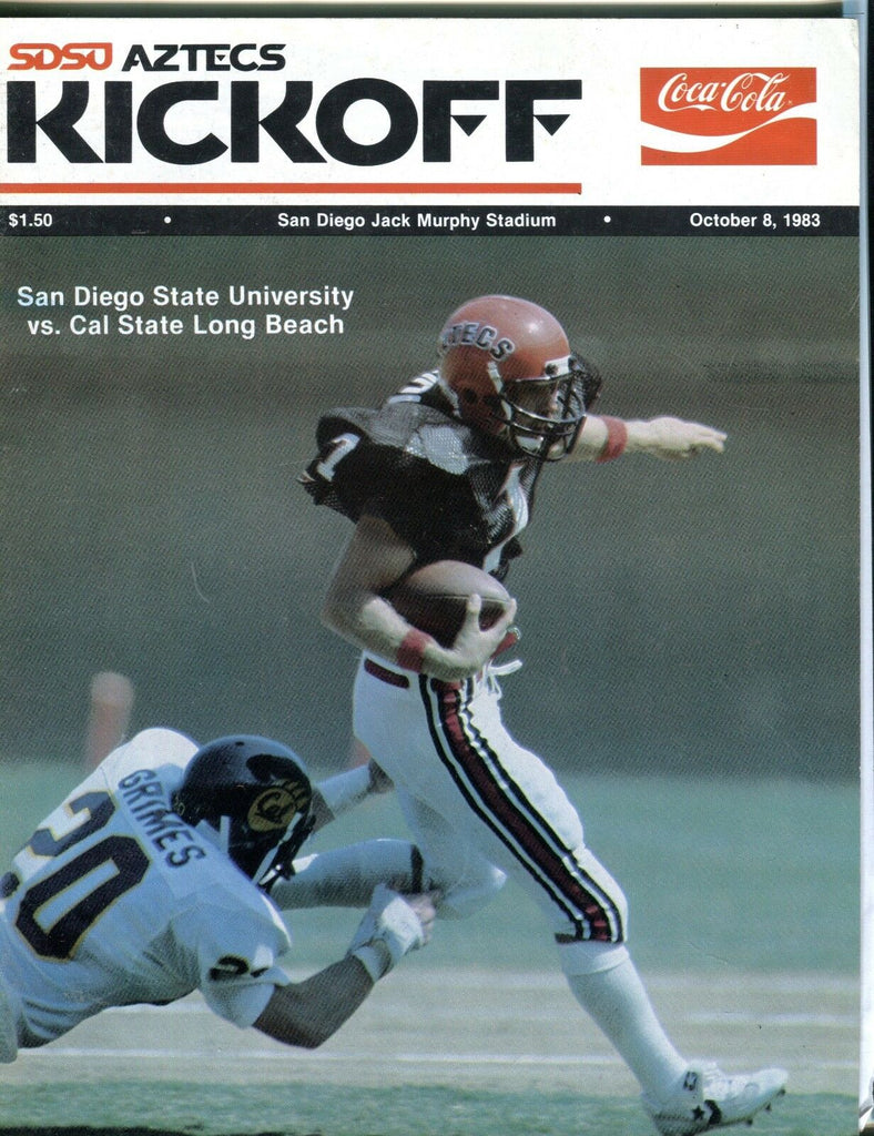 Aztecs Kickoff Program vs. Cal State Long Beach Oct. 8 1983 EX 101916jhe