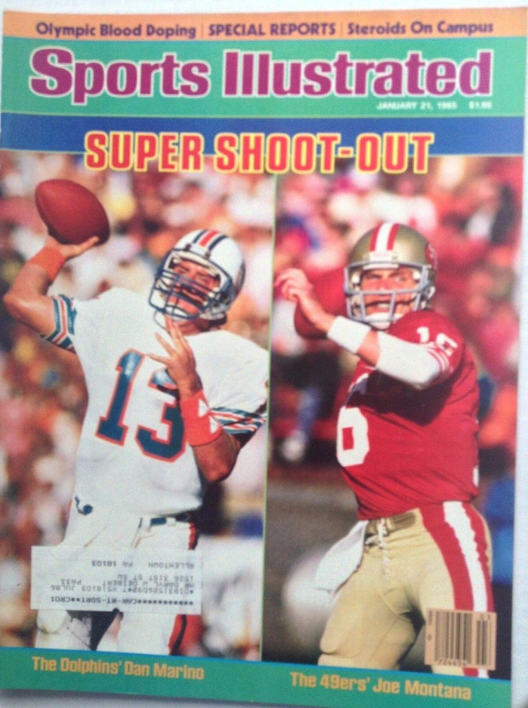 Sports Illustrated Magazine Dan Marino & Joe Montana January 21 1985 092017nonrh