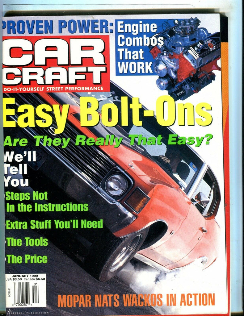 Car Craft Magazine January 1999 Easy Bolt-Ons EX No ML 051117nonjhe