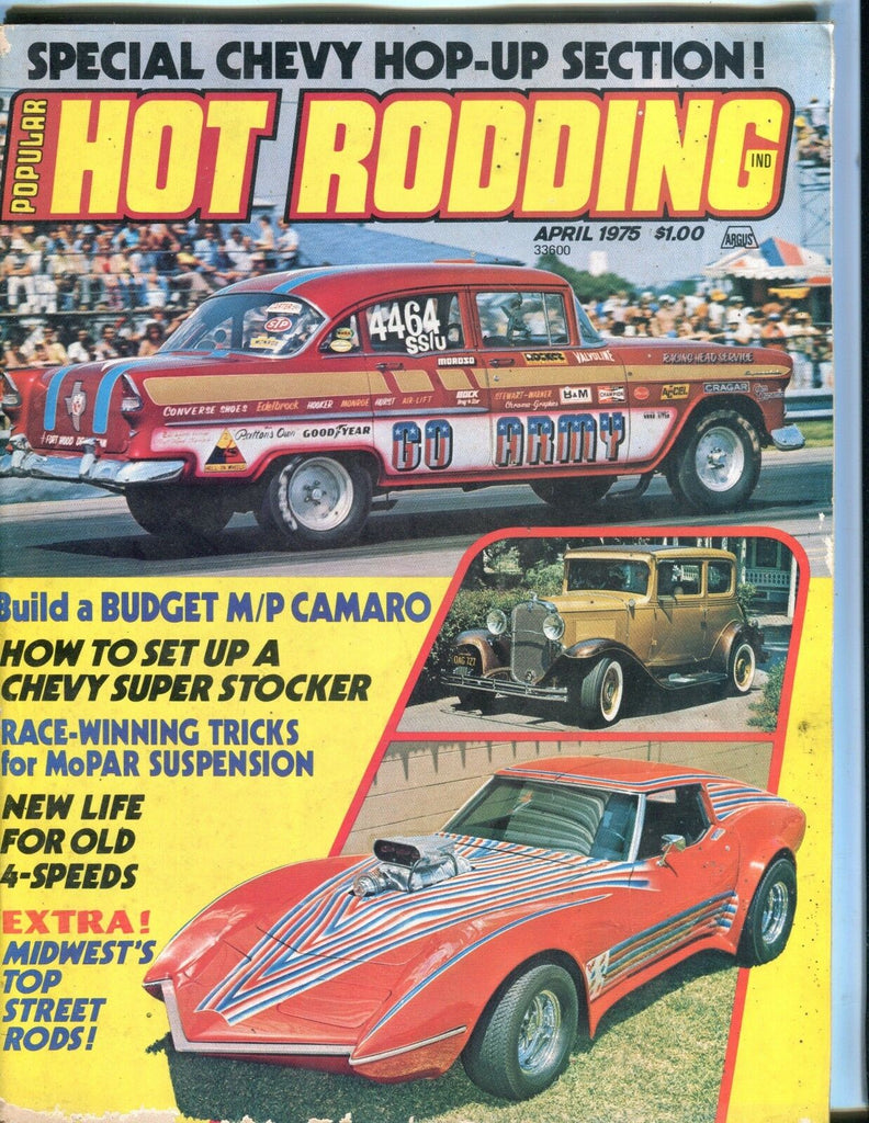 Popular Hot Rodding Magazine April 1975 M/P Camaro EX No ML 050317nonjhe