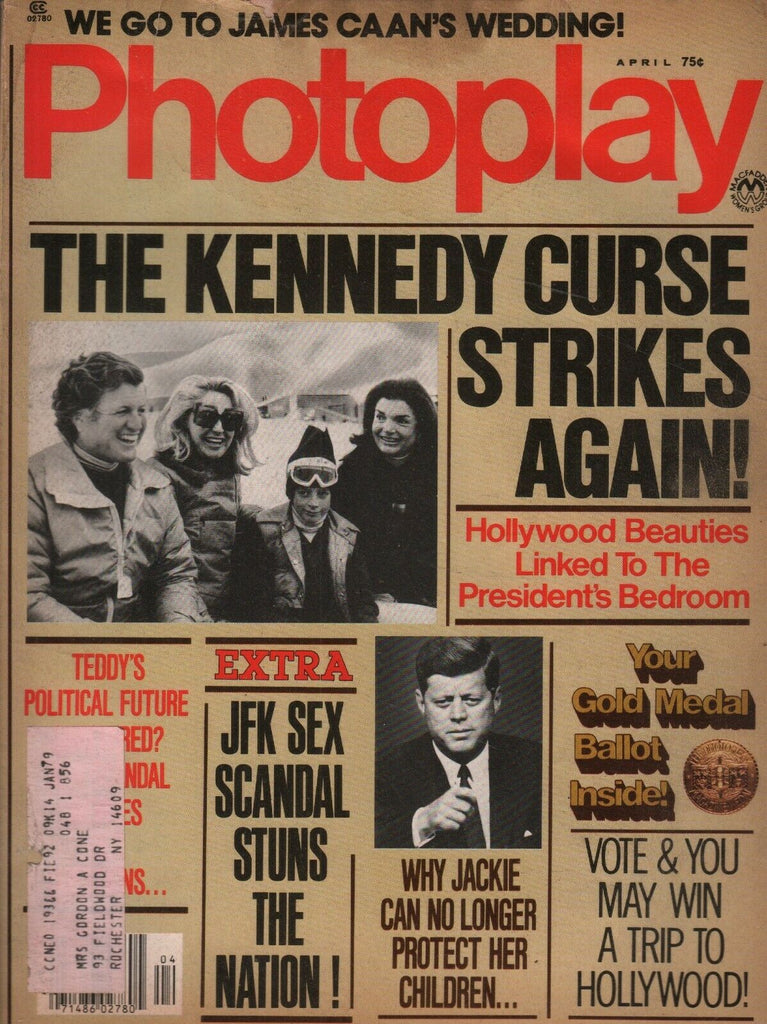 Photoplay April 1976 The Kennedy Curse John F Kennedy Jackie Ted 080919AME