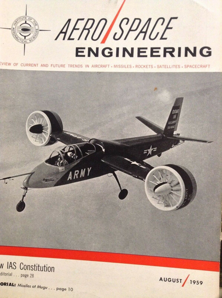 Aerospace Engineering Magazine New IAS Constitution August 1959 122717nonrh