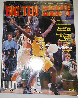 Big Ten Magazine Basketball Handbook UMI's Top 20 Poll 1994-95 090314R2