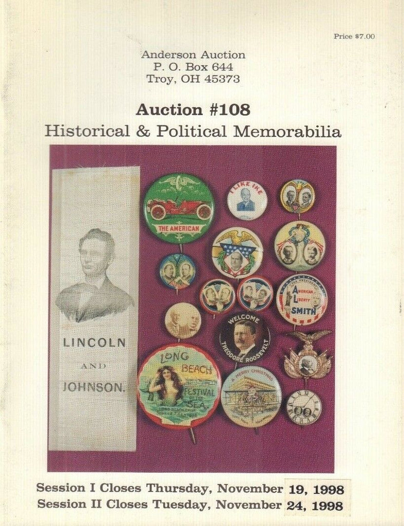 Anderson Auction No.108 November 24, 1998 031318nonr