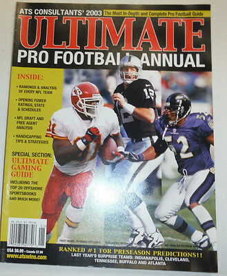 Ultimate Pro Football Annual Magazine Rankings & Analysis 2003 012715R