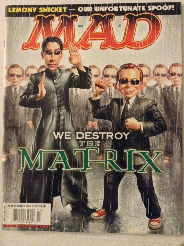 Mad Magazine Destroying The Matrix Lemony Snicket December 2003 030319nonrh