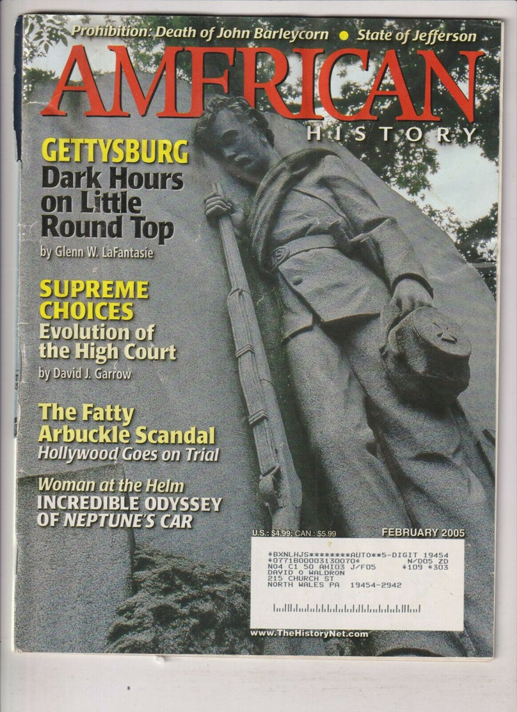 American History Mag Gettysburg Dark Hours February 2005 033120nonrh