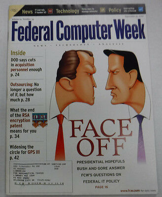 Federal Computer Week Magazine Bush And Gore September 2000 071415R