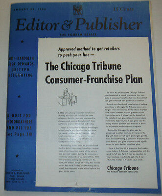 Editory & Publisher Magazine The Chicago Tribune August 1952 032515R2