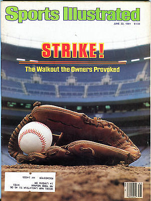 Sports Illustrated Magazine June 22 1981 Baseball Strike! EX 031516jhe