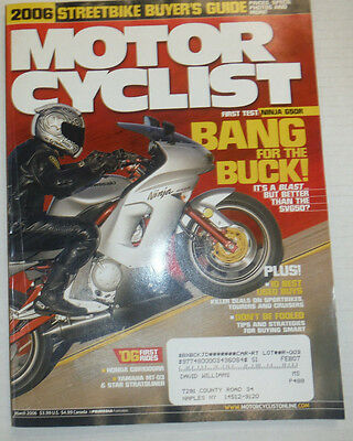 Motor Cyclist Magazine Honda CBR1000RR March 2006 020415R
