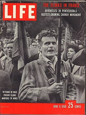 Life Magazine June 9 1958 Birthday, The Climax In France VG 042116DBE
