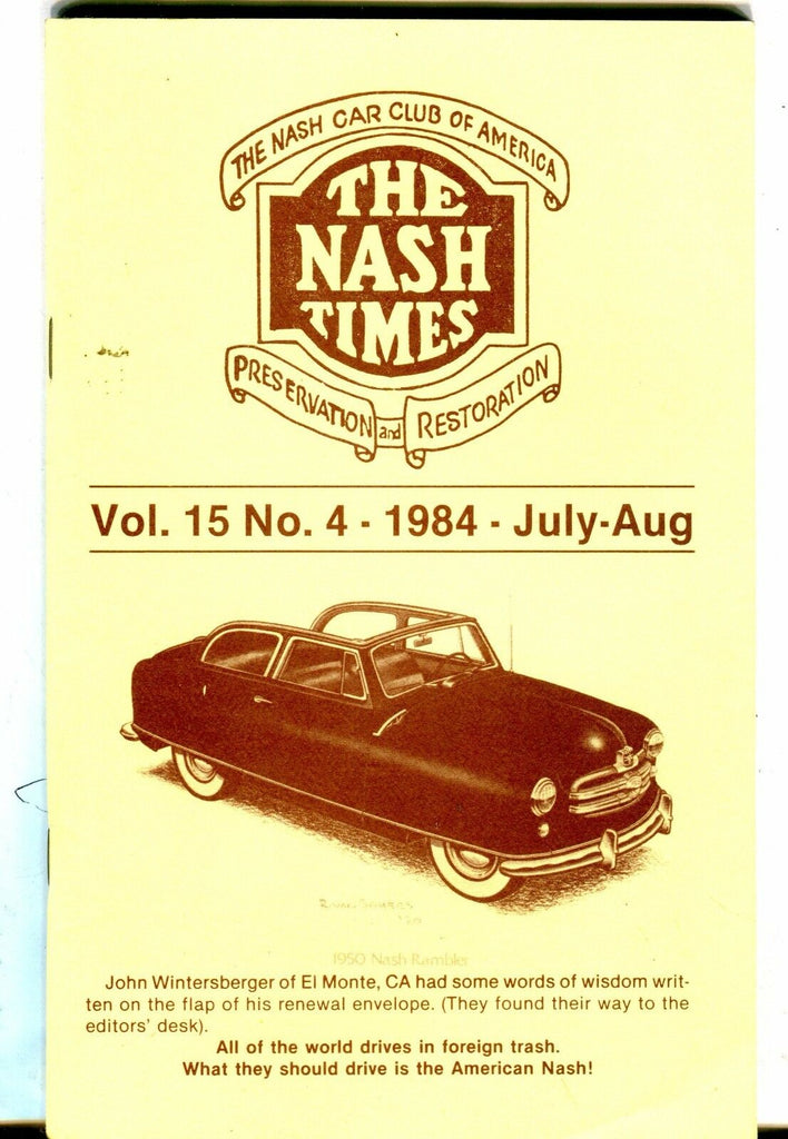 The Nash Times July/Aug. 1984 1950 Rambler EX 032017nonjhe