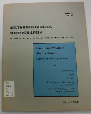 Meteorological Monographs Magazine Cloud And Weather Modify July 1957 081515R