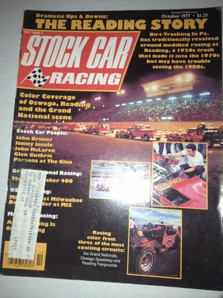Stock Car Racing Magazine John Bruner Jimmy Insolo October 1977 040617NONRH