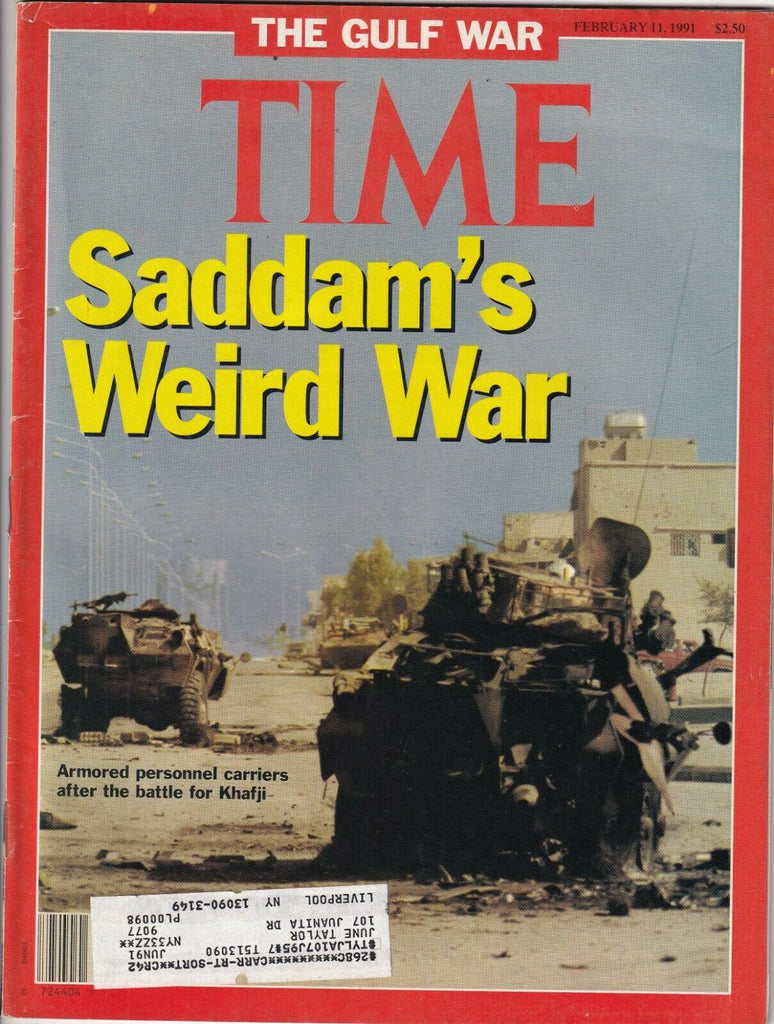 Time Mag Saddam's Weird War Gulf War February 11, 1991 082419nonr