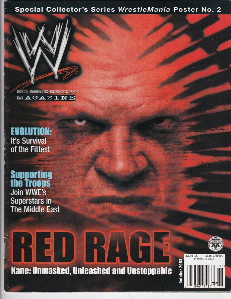 WWE Magazine Kane Supporting The Troops October 2003 052819nonr
