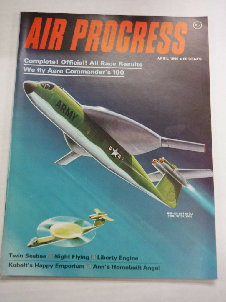 Air Progress Plane Magazine Twin Seabee & Night Flying April 1966 121416R