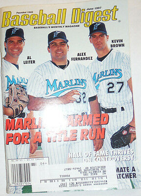 Baseball Digest Magazine Alex Fernandez & Al Leiter June 1997 020315R