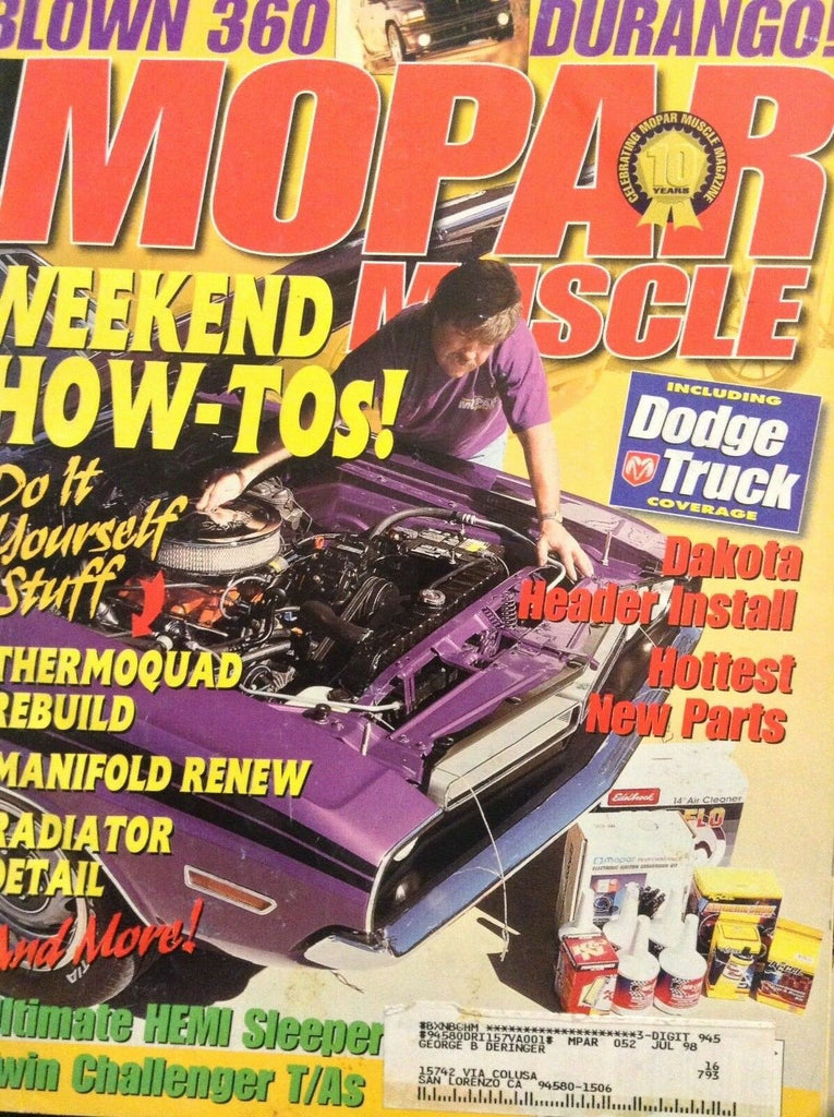 Mopar Muscle Magazine Dakota Header Install May 1998 021418nonrh