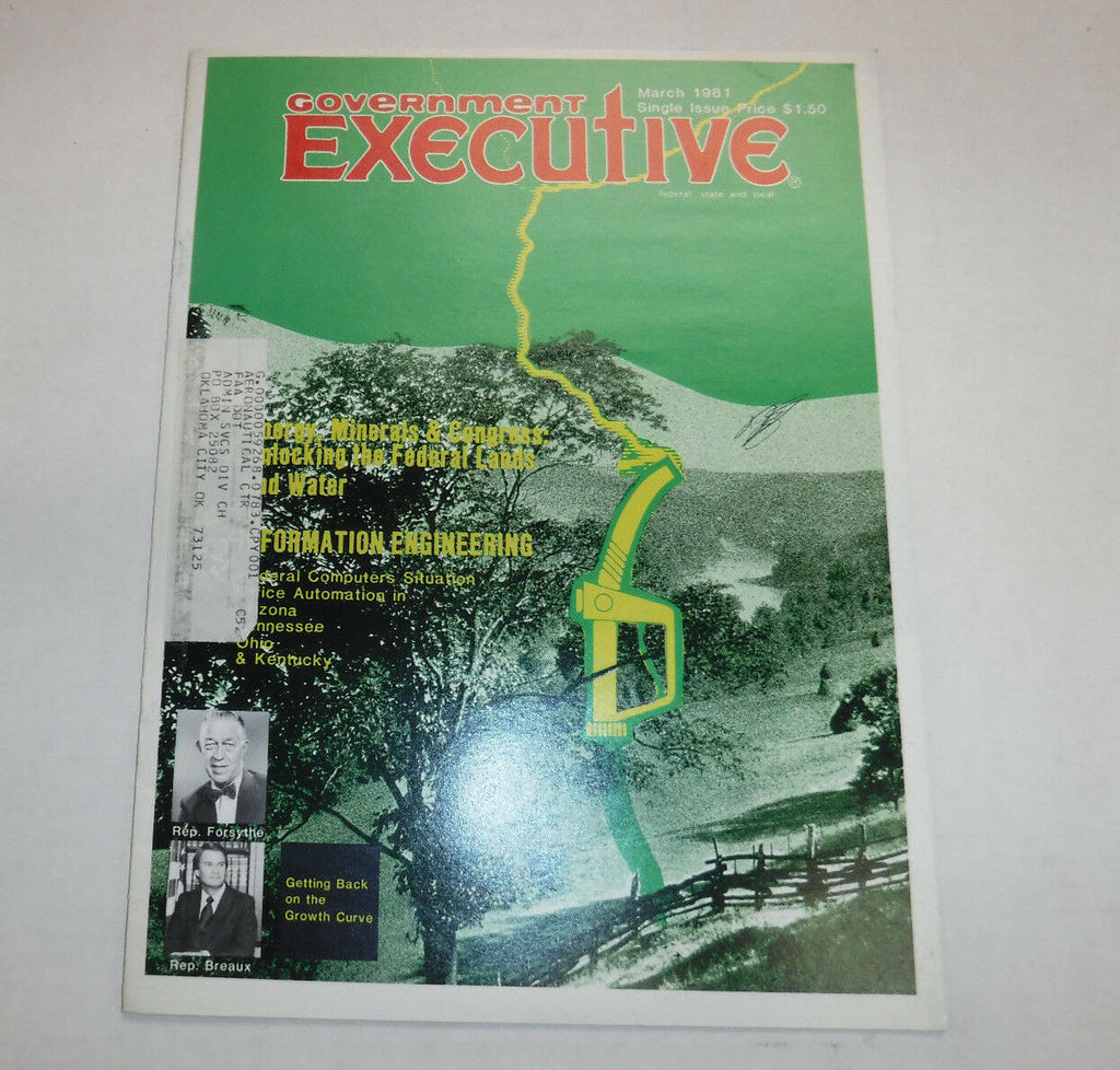 Government Executive Magazine Rep. Forsythe & Breaux March 1981 FAA 110216R