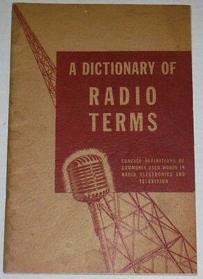 A Dictionary Of Radio Terms Magazine Concise Definitions 1941 120514R