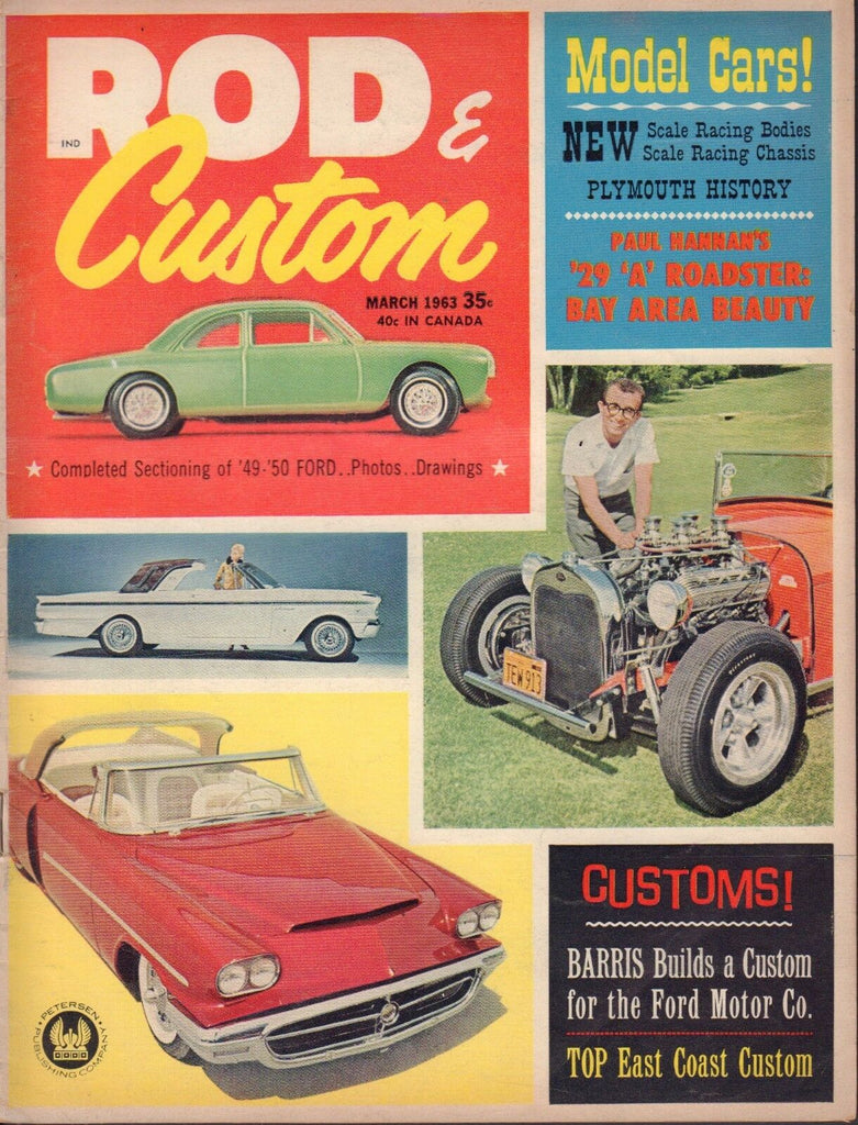 Rod & Custom March 1963 '29 'A' Roadster, 49'-50' Ford 030117nonDBE