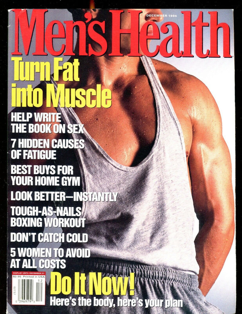 Men's Health Magazine December 1994 Fat Into Muscle EX w/ML 012317jhe