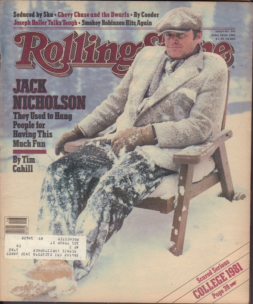 Rolling Stone April 16 1981 Jack Nicholson, Chevy Chase w/ML 122116DBE
