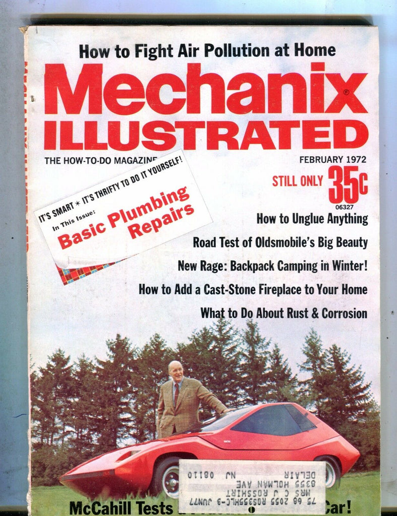 Mechanix Illustrated Magazine February 1972 Tom McCahill Plumbing 062817nonjhe