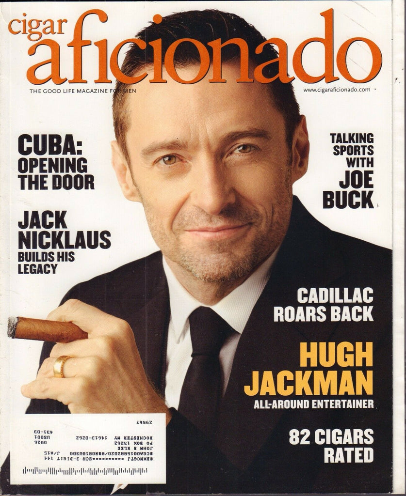 Cigar Aficionado April 2015 Hugh Jackman, jack Nicklaus w/ML Vg 010317DBE2