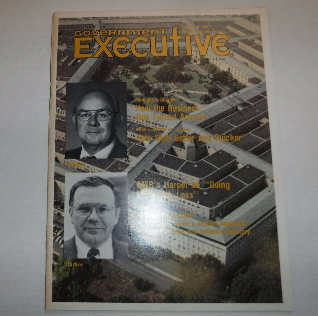 Government Executive Magazine Pentagon's Sharick September 1981 FAL FAA 102516R