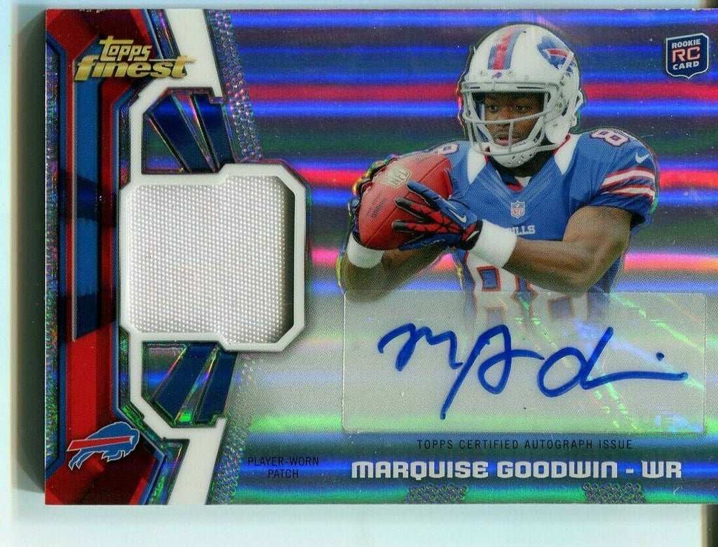 Marquise Goodwin Bills Signed Jersey Rookie Card Topps Finest RAP-MGO 061819DBCD