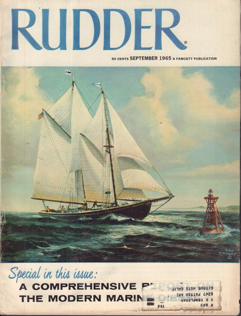 Rudder September 1965 the Modern Marine Diesel w/ML 042117nonDBE