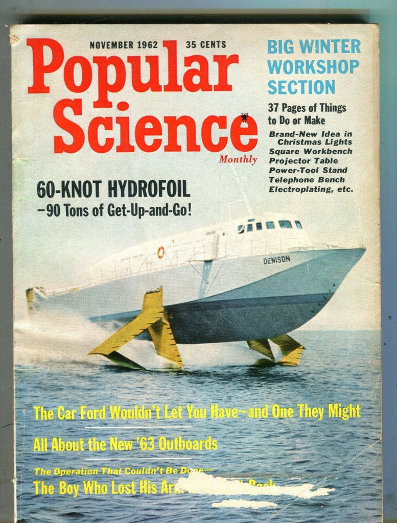 Popular Science Magazine November 1962 60-Knot Hydrofoil 062017nonjhe
