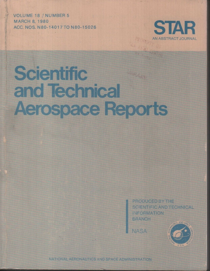 NASA STAR Volume 18 #5 March 8 1980 Abstract Journal Ex-FAA 121918AME2