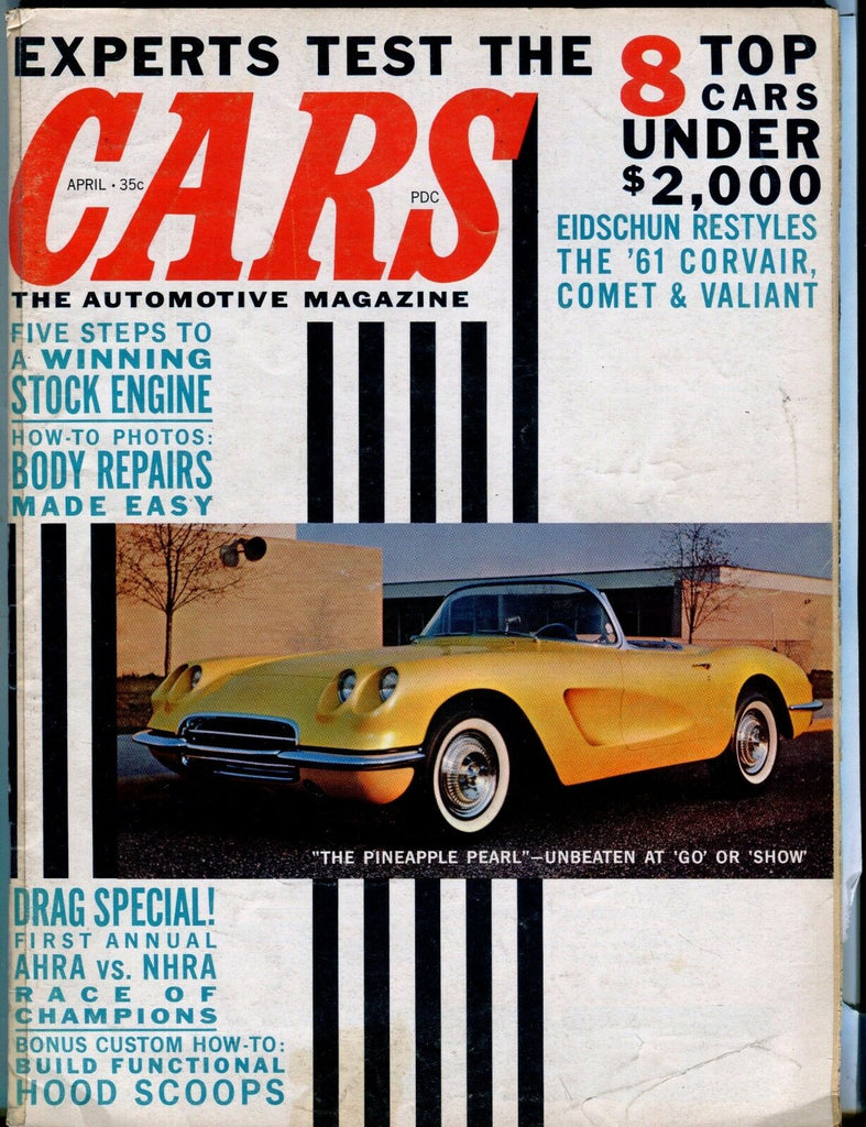 Cars Magazine April 1961 Pineapple Pearl VG No ML 040517nonjhe