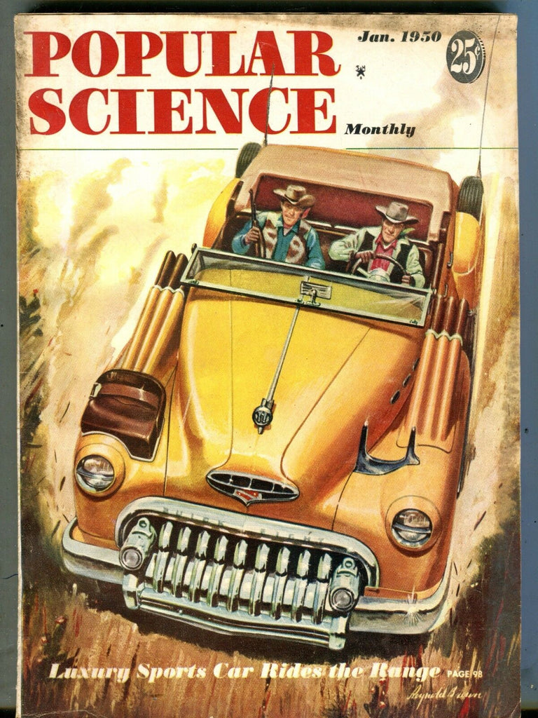 Popular Science Magazine Janaury 1950 Sports Car Rides The Range 070517nonjhe