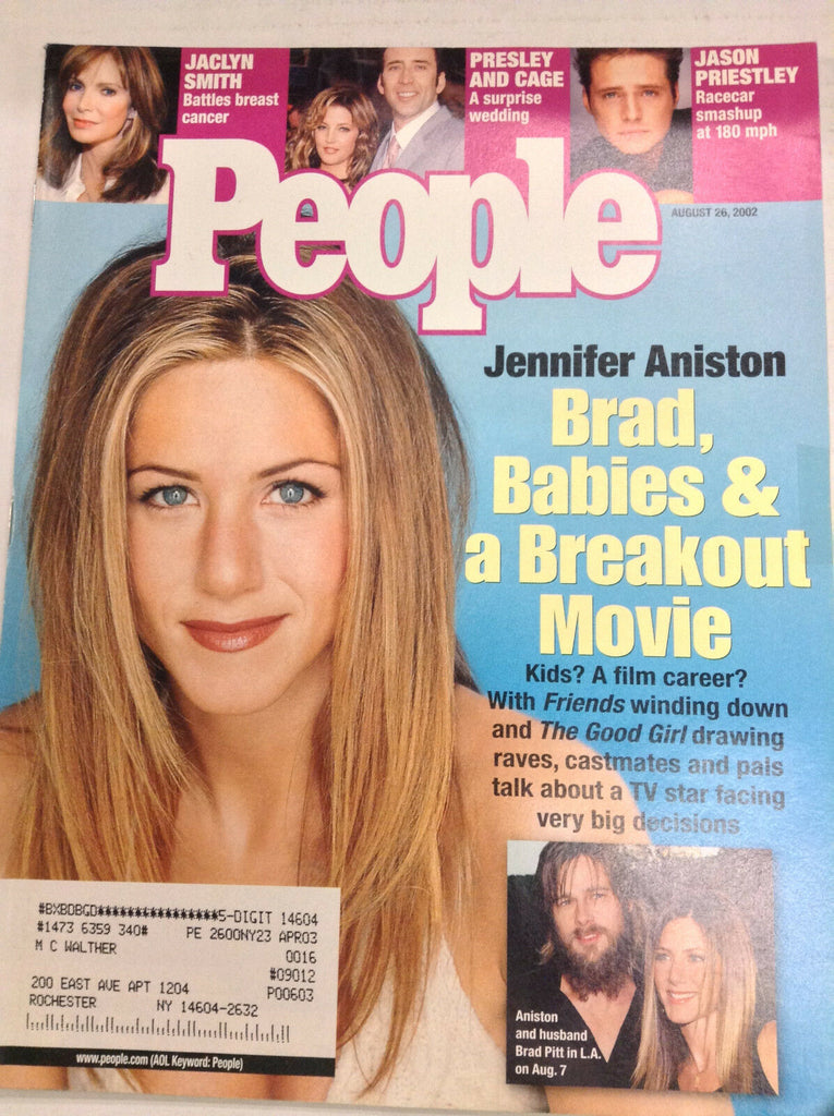 People Magazine Jennifer Aniston Brad Pitt August 26, 2002 050417nonr