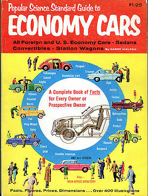 Popular Science Standard Guide To Economy Cars 1959 VGEX 011116jhe2